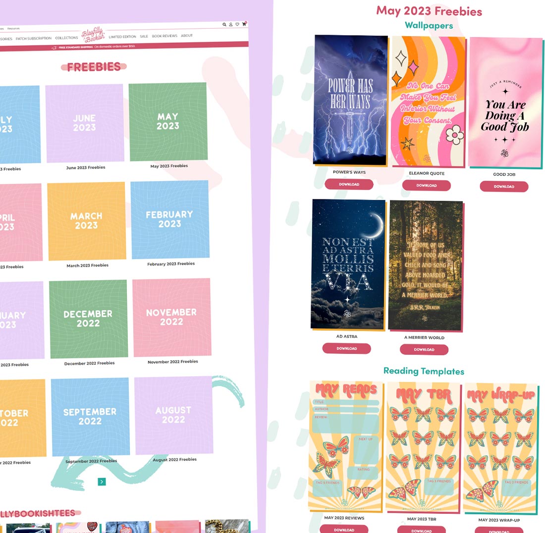 Blissfully Bookish Freebies Pages