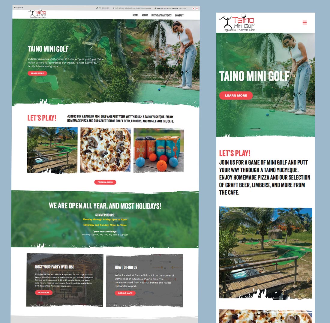 Taino Mini Golf Home Page