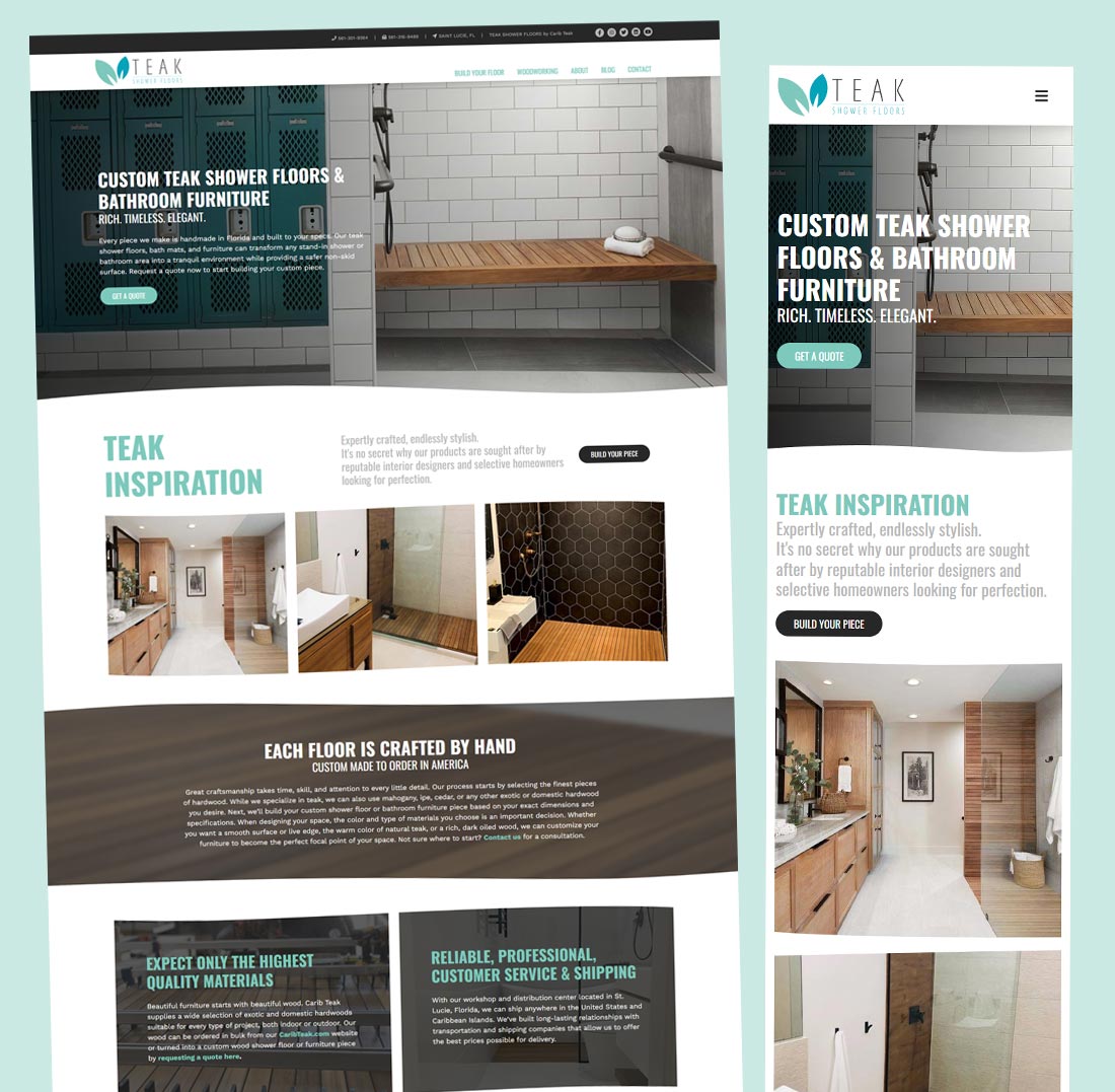 Teak Shower Floors Home Page